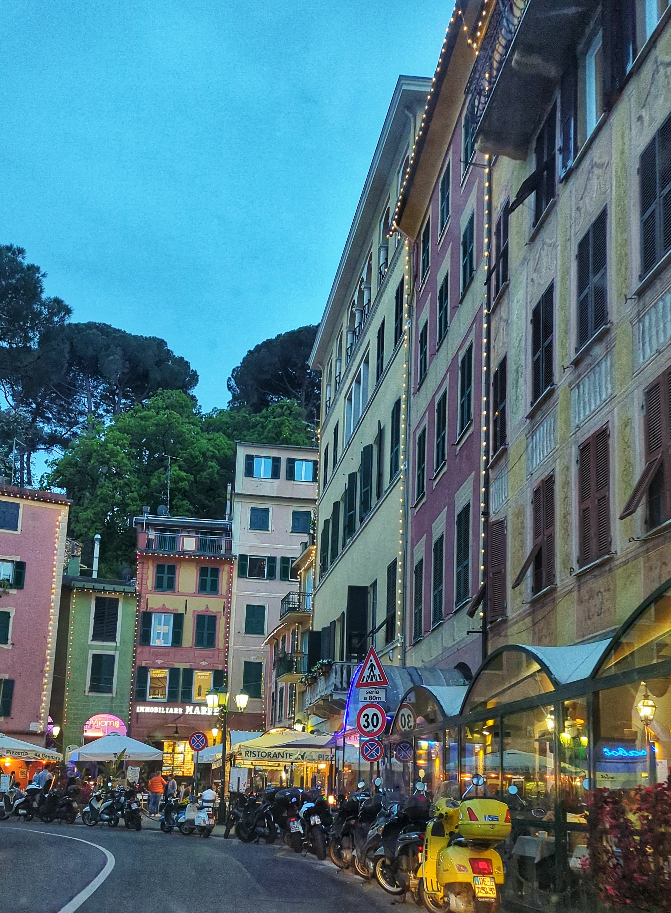 santa margherita ligure at night colorful italy houses colorful italy streets portofino ligure rapallo italy architecture italy coastt