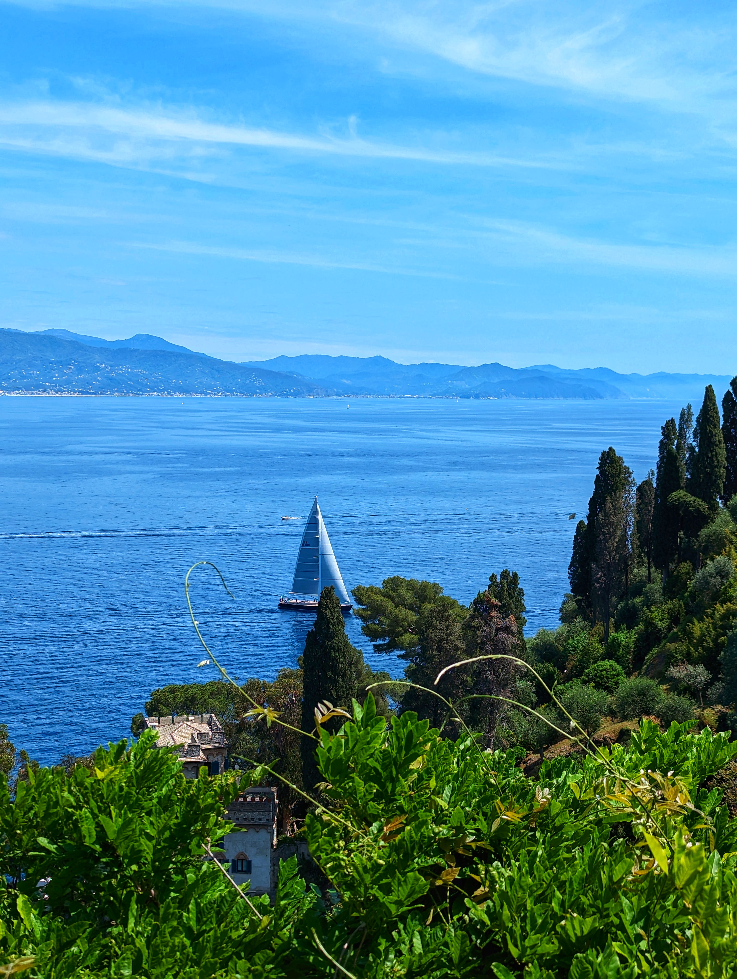 portofino boat sailing view